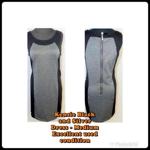 Kensie Black Silver Sheeth Dress
